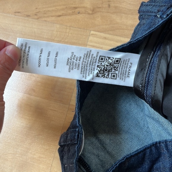 NWOT Frame Pleat Wide Leg Denim Chino in color Rinse, size 28 - Picture 6 of 7